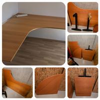 Table bureau en bois avec pieds en métal