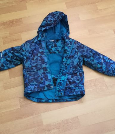 Kinder Skijacke Grösse 98/104 blau gemustert guter Zustand