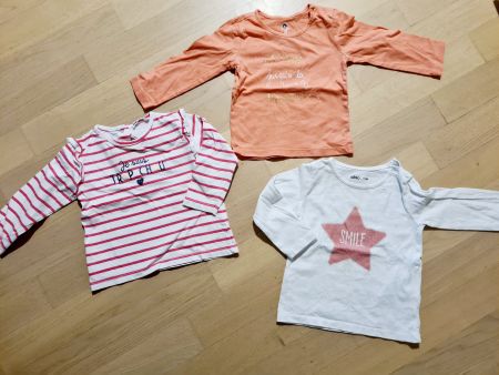 Lot de 3 t-shirts longues manches 18 mois/ 80cm