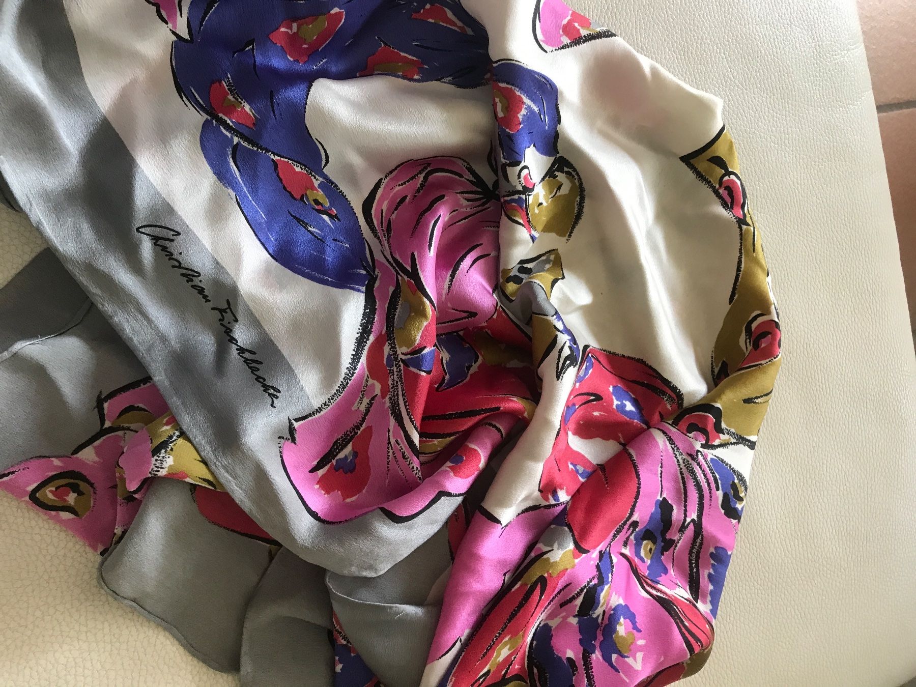 Foulard & Sciarpe: Christian Fischbacher Seidentuch – Usato da Wettingen venduto da Andres54