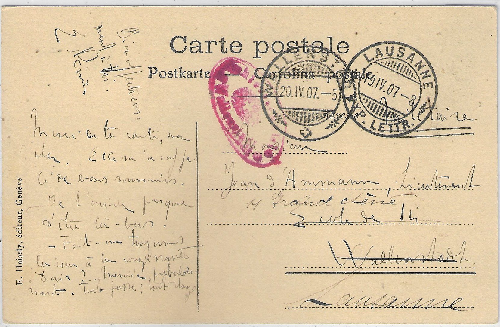 Cartoline postali: Lac Leman - Baie de Montreux – Usato da Ettingen venduto da Kartenplanet 1