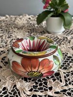 Handbemalter Vintage-Aschenbecher aus Spanien 13.5 x 6.5 cm
