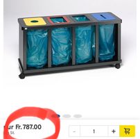 neuer Wertstoffsammler VAR Tetris, als 4er-Station, mit Klem
