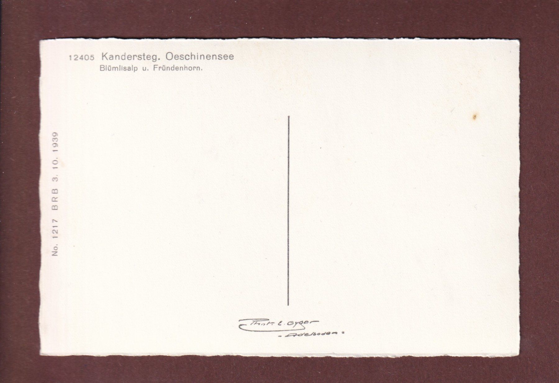 Cartoline postali: KANDERSTEG - Oeschinnensee – Usato da Pully venduto da nicecards-shop 1