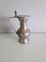 Zinnkrug mit Deckel und Verzierung mit 2 Eicheln 