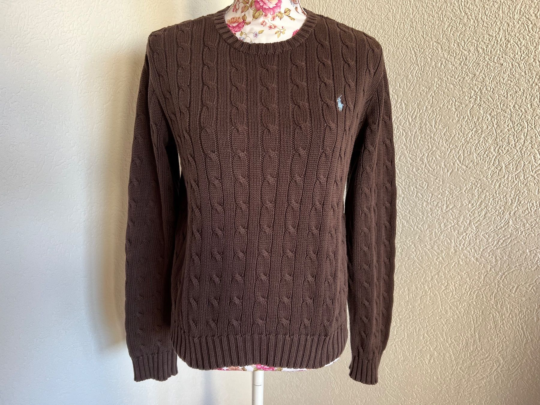 Ralph Lauren Pullover & Sweatshirts: Damen Pullover braun Zopfmuster gebraucht – Gebraucht aus Chur von van_hnc6