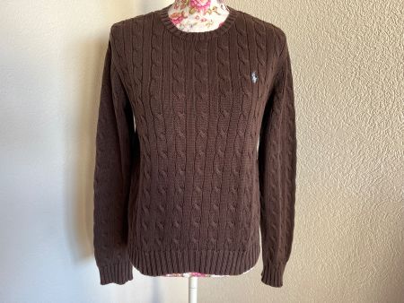 Damen Pullover braun Zopfmuster gebraucht
