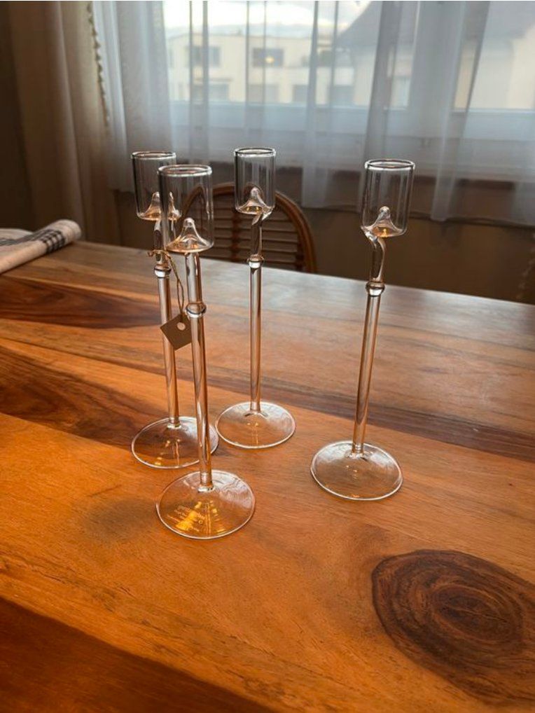 Portacandele: 4 Kerzenständer aus Glas, handmade – Nuovo (secondo la descrizione) da Dübendorf venduto da aur_wm8b 2