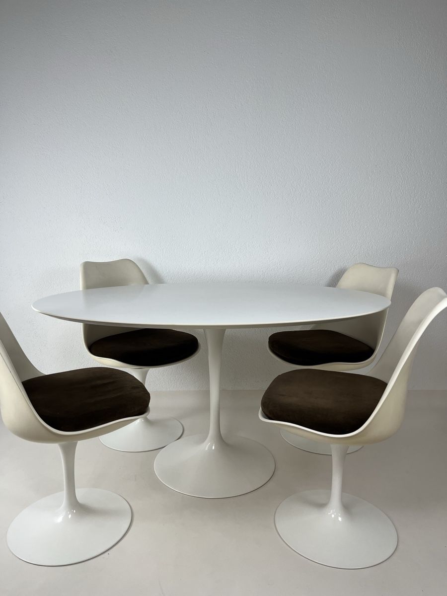 Knoll Set di tavolo e panche: Table et chaises Knoll Tulipe – Usato da Servion venduto da marion13or