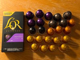 34 Kaffeekapseln Nespresso & L'Or - Volluto, Arpeggio - NEU!