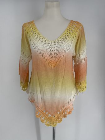 Bluse/ Shirt mit Häkeldetails Gr. M von Blinde Date