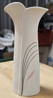 Vase vintage en céramique blanche, motif floral🌸 48 cm