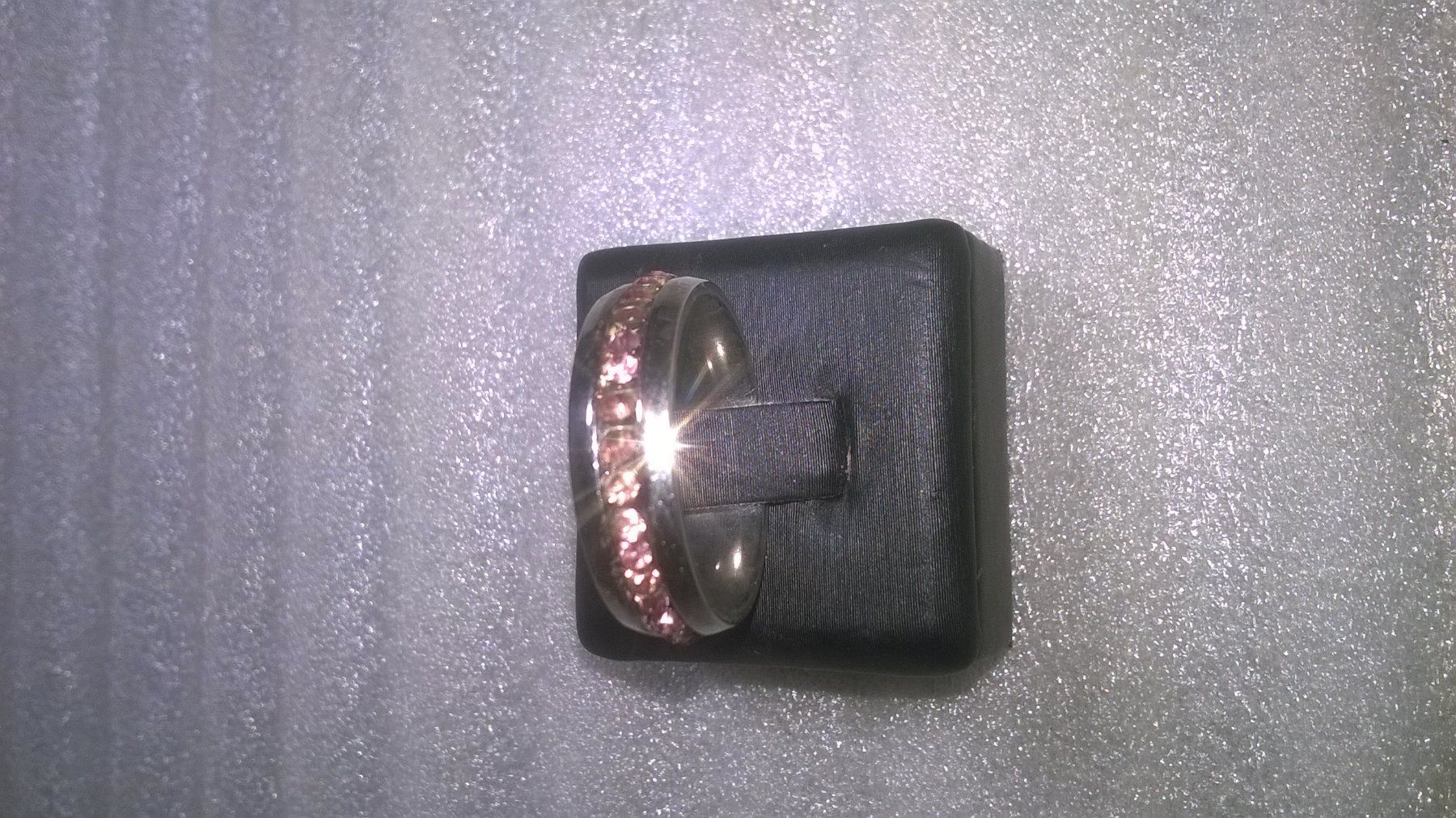 Anelli: ring edelsthal,,,mit roserot kristall,,,glanzig – Nuovo (secondo la descrizione) da Basel venduto da bijoutrie_4 4