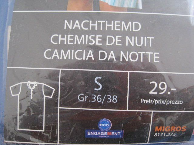 Migros Negligees & Pigiami: CHEMISE DE NUIT NEUVE – Nuovo e nell'imballaggio originale da Murten venduto da Selliot 2
