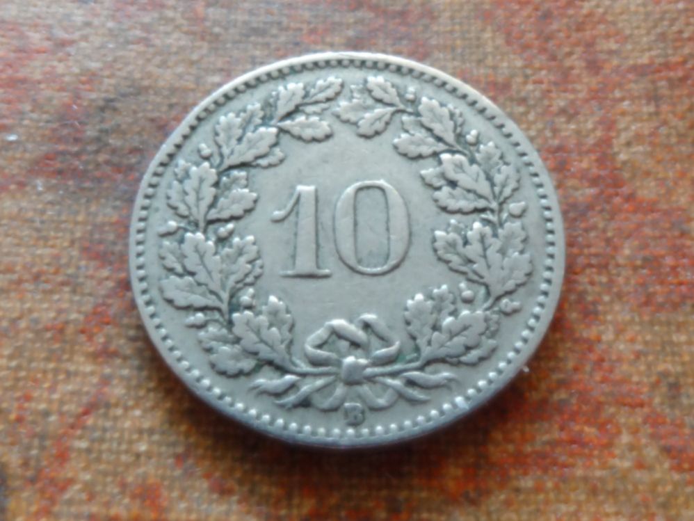 Alle Münzen: 10 Rp. 1914 – Gebraucht aus Romanel-sur-Lausanne von Swift13 1