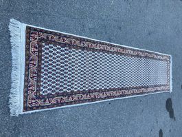 Laufteppich Orientteppich gemustert weiss