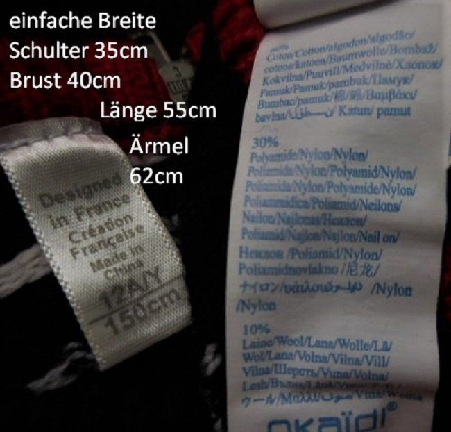 Okaidi Pulls et sweat-shirts: s. Masse ca. Gr. 146 OKAIDI Pulli mit 10% Wolle – D'occasion à Basel par FRAU.ZAUBER.MOND 2