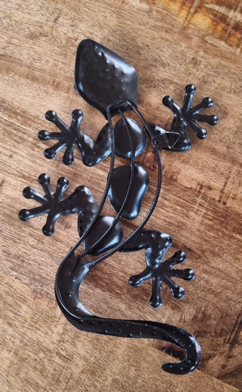 Statuette: Metall Gecko für Garten oder drinnen – Nuovo e nell'imballaggio originale da Gattikon venduto da myartshop 3