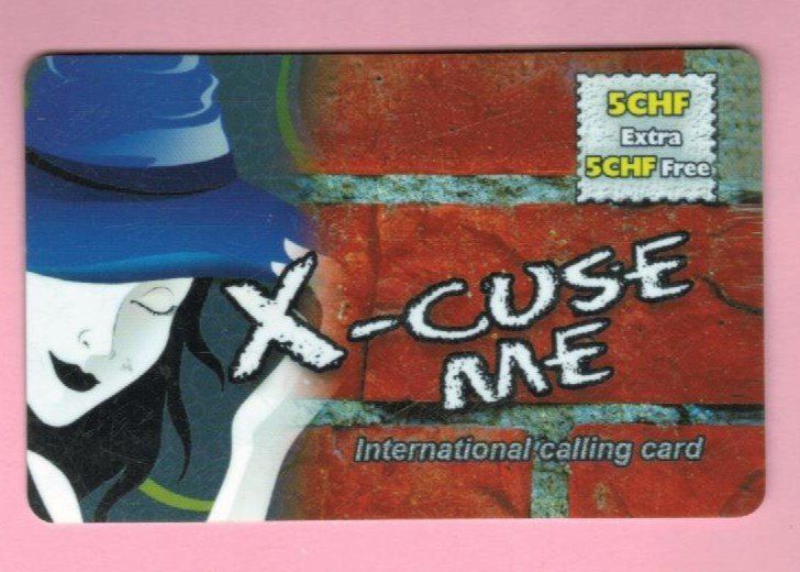 Schede telefoniche: Prepaid-Telefonkarte "X-cuse me" – Usato da Winterthur venduto da Grap75