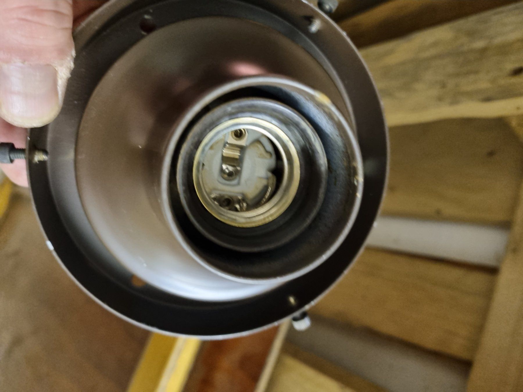 Kronleuchter & Deckenlampen: Kubische Vintage Deckenlampe – Gebraucht aus Basel von Jcva 8