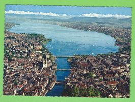 Zürich, mit Zürichsee und Alpen