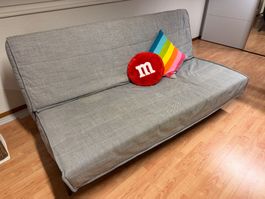 Schlafsofa grau aus Stoff mit Metallrahmen gebraucht