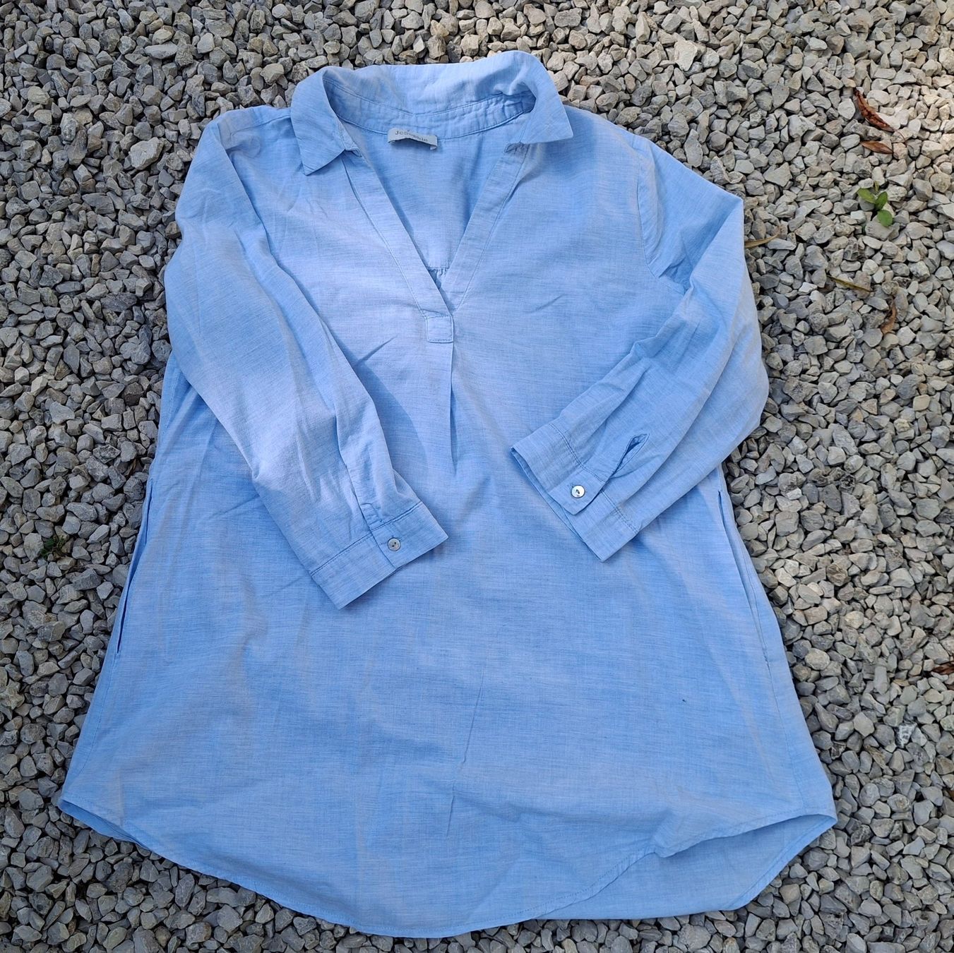 Camicette: Damenbluse hellblau Gr. M, 3/4 Arm Baumwolle – Usato da Büren an der Aare venduto da Regiso 2
