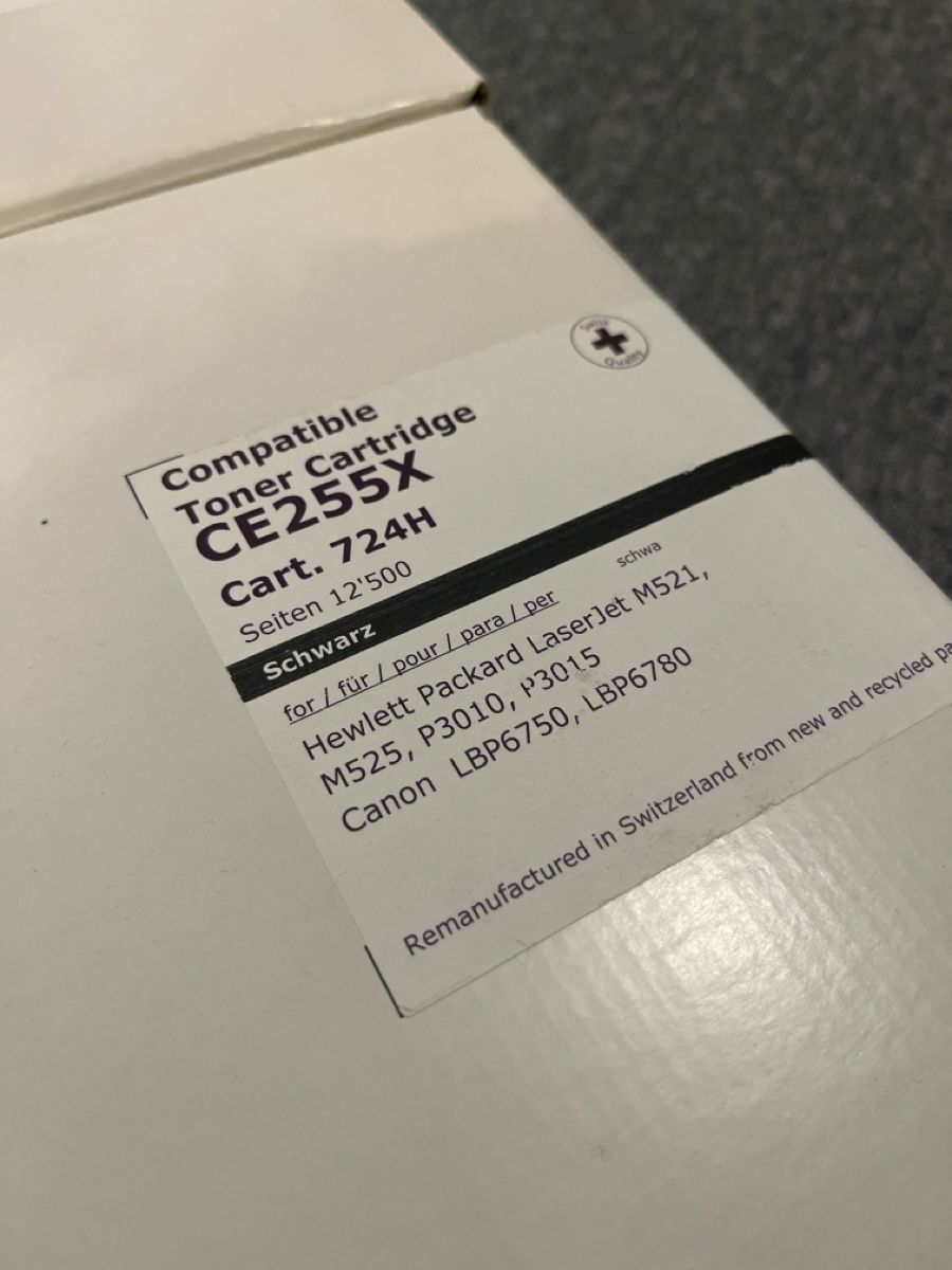 Hewlett Packard Cartucce per stampanti & toner: Zwei Toner compatible CE255X. Schwarz. – Nuovo e nell'imballaggio originale da Baden venduto da lupa5400 1