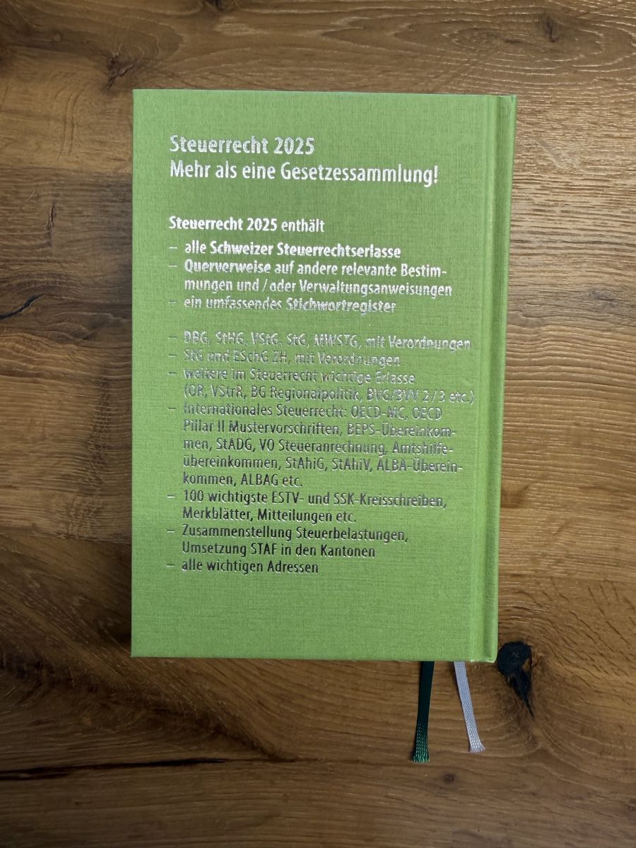 Libri: Steuerrecht 2025 Pascal Hinny neuwertig – Nuovo (secondo la descrizione) da Oberbuchsiten venduto da PokeDex 2