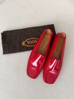 Tod’s x Ferrari Gommino Loafer – Lackleder Rot – Ungetragen