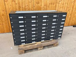 Briefkastenanlage Schwarz, Top Zustand, inkl. Schlüssel