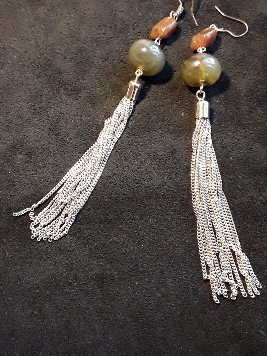 Orecchini pendenti & Orecchini a lobo: Vintage Wunderbare Jade Ohrhänger – Usato da Zürich venduto da helsan 3