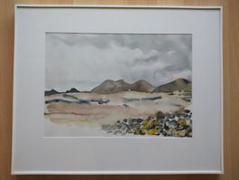 Aquarell-Bild / signiert / Swiss vario Qualitätsrahmen