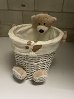 Korb Teddy-Design Aufbewahrung Korb Weide weiss guter Zustan