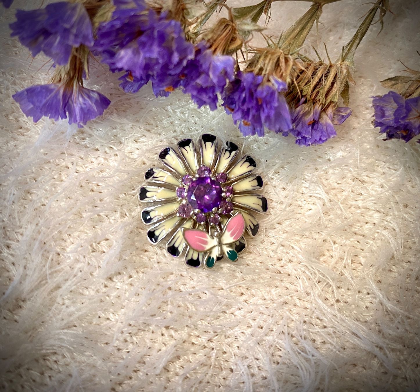 Anhänger: Anhänger Sterling Silver925 mit violet Amethyst Emaille – Neu (gemäss Beschreibung) aus Zürich von LIBELLA13