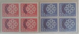 4338) 349-350, Europamarken im 4-Block postfrisch Kt. 100.-