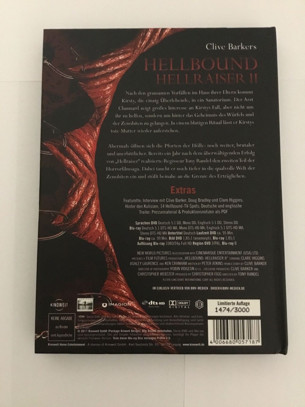 Tutti i DVDs: Hellraiser II - Mediabook dvd + Blu Ray – Nuovo (secondo la descrizione) da Blauen venduto da sternchen66 1