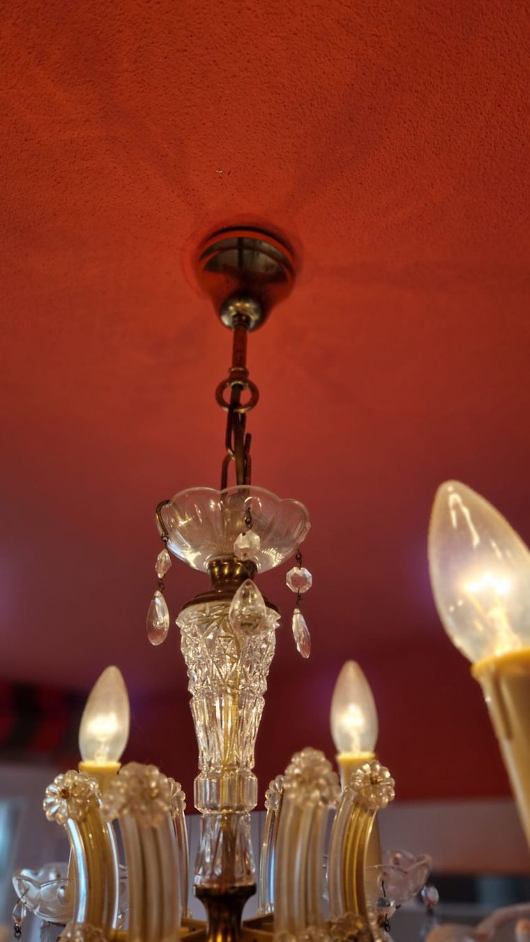 Lampadari & plafoniere: Kristall Leuchter, 6-armig, antik – Usato da Kreuzlingen venduto da stella109 3