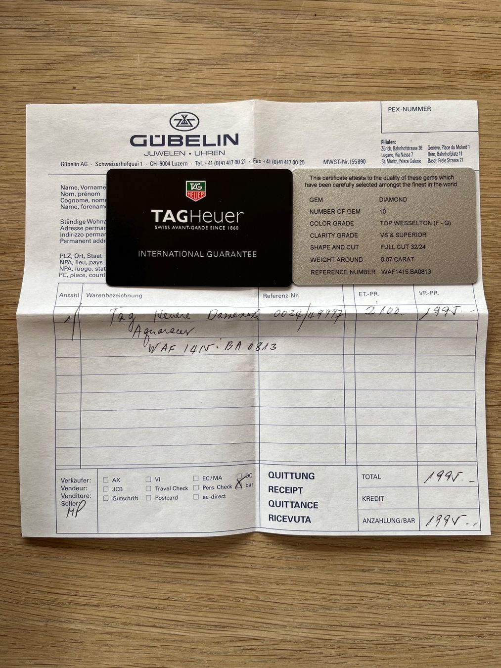Tag Heuer Orologi: Tag Heuer Aquaracer – Usato da Urswil venduto da mvd2 1