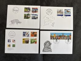 Enveloppes timbrées suisses thématiques: Faune, Carnaval, Pr