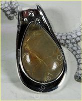 RUTILATED QUARTZ, Rutilquarz Anhänger 925 Silber