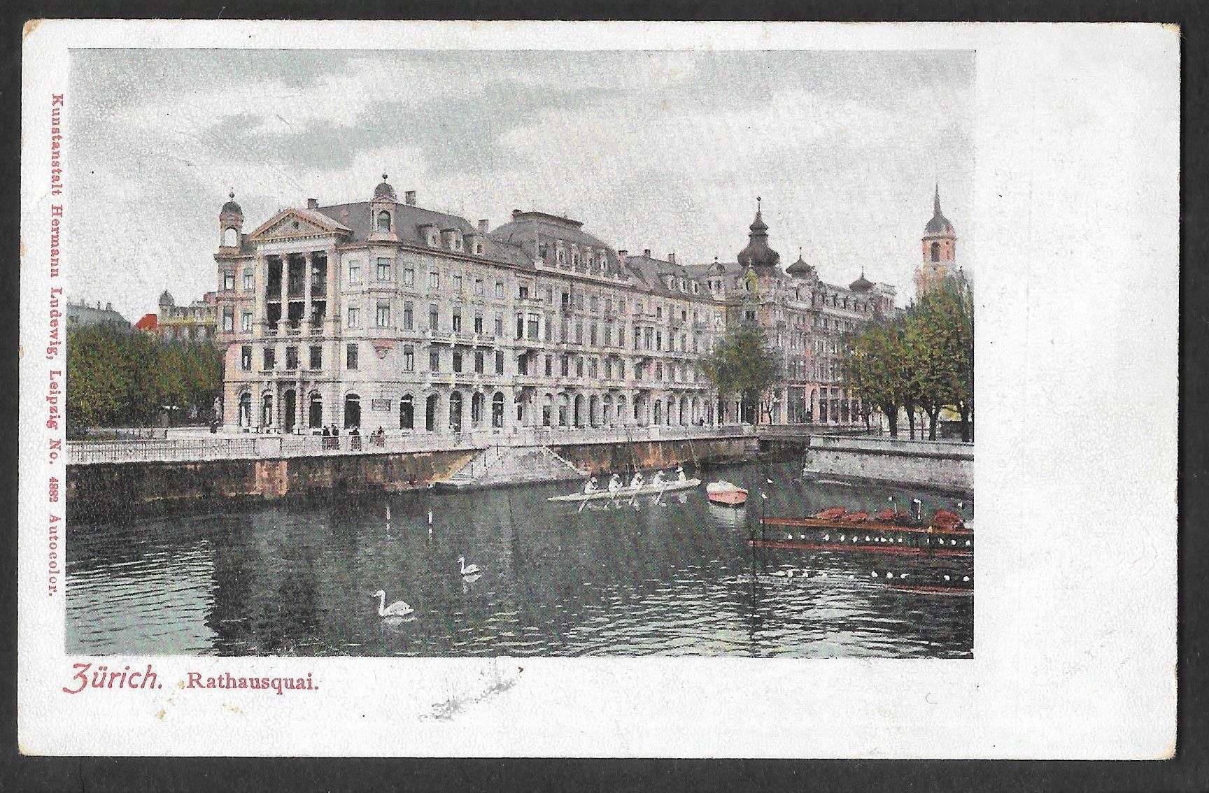 Cartoline postali: Zürich Rathausquai – Usato da Olten venduto da clotaldi