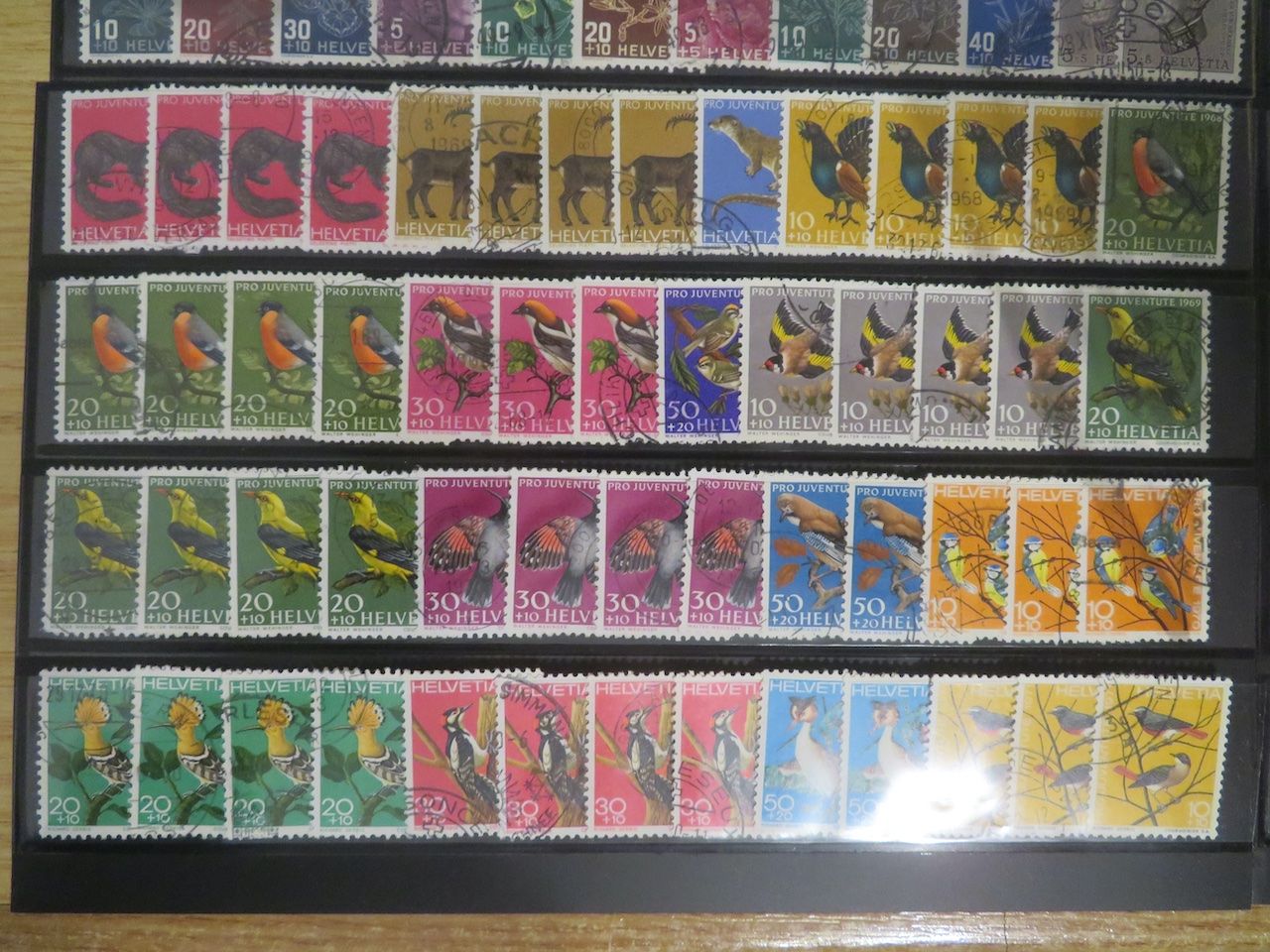 Alle Briefmarken: Pro Juventute grosser Posten auf 4 Doppelsteckkarten – Gebraucht aus Spreitenbach von heitersberg54 3