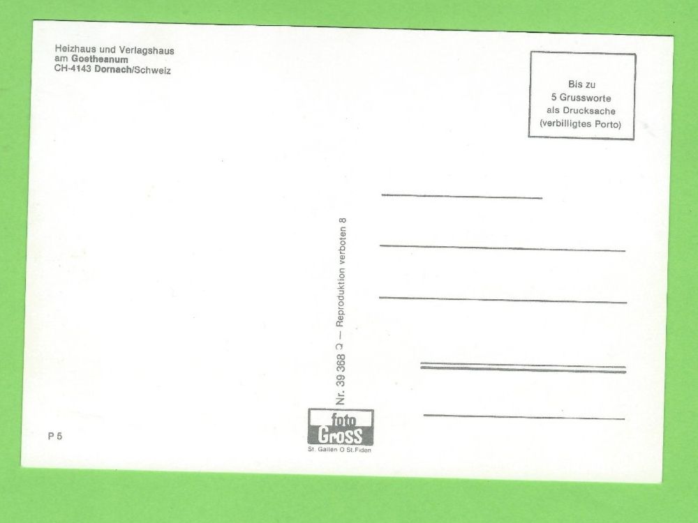 Cartoline postali: Goetheanum Dornach – Usato da Zürich venduto da t24_de 1