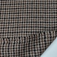 Ital. Merino Stoff pied de poule1.75x1.50m beige marrone