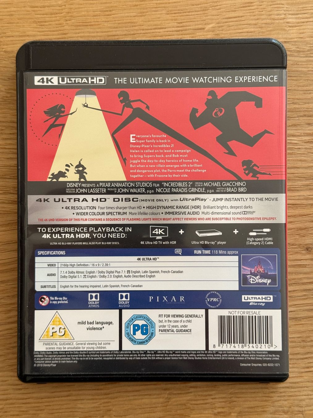 Tutti i DVDs: Incredibles 2 4k Bluray – Usato da Wallisellen venduto da Art_Vendorlay 1