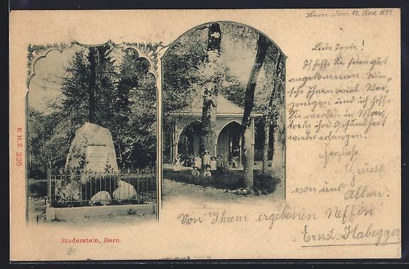 Cartoline postali: Bern, Studerstein, Kinder vor Pavillon – Usato da Berlin venduto da bartko-reher