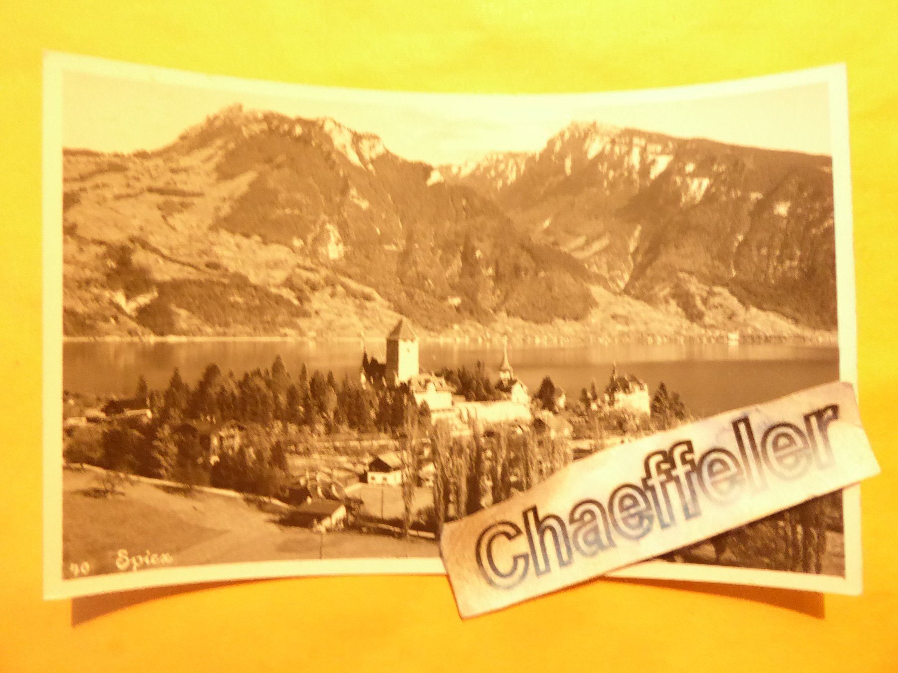 Cartoline postali: 70  Spiez   1951 – Usato da Zürich venduto da Chaeffeler