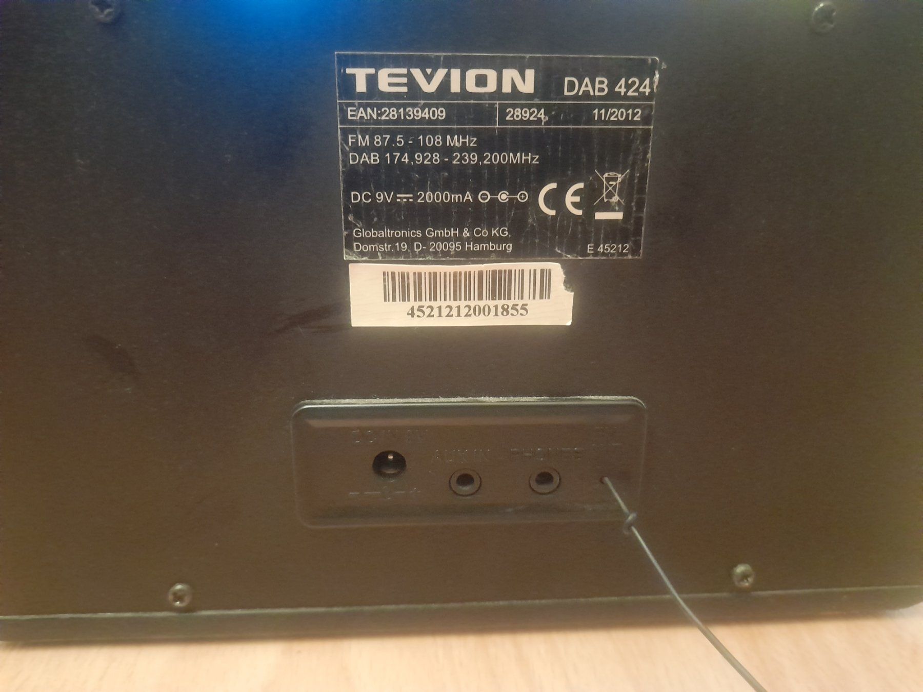 Radio: DAB+ Radio Tevion DAB 424 schwarz – Usato da Lustmühle venduto da chevi03 2