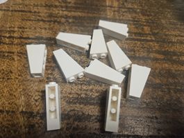 lego 2449 lot de 10 pièces White Slope, Inverted 75 2 x 1 x